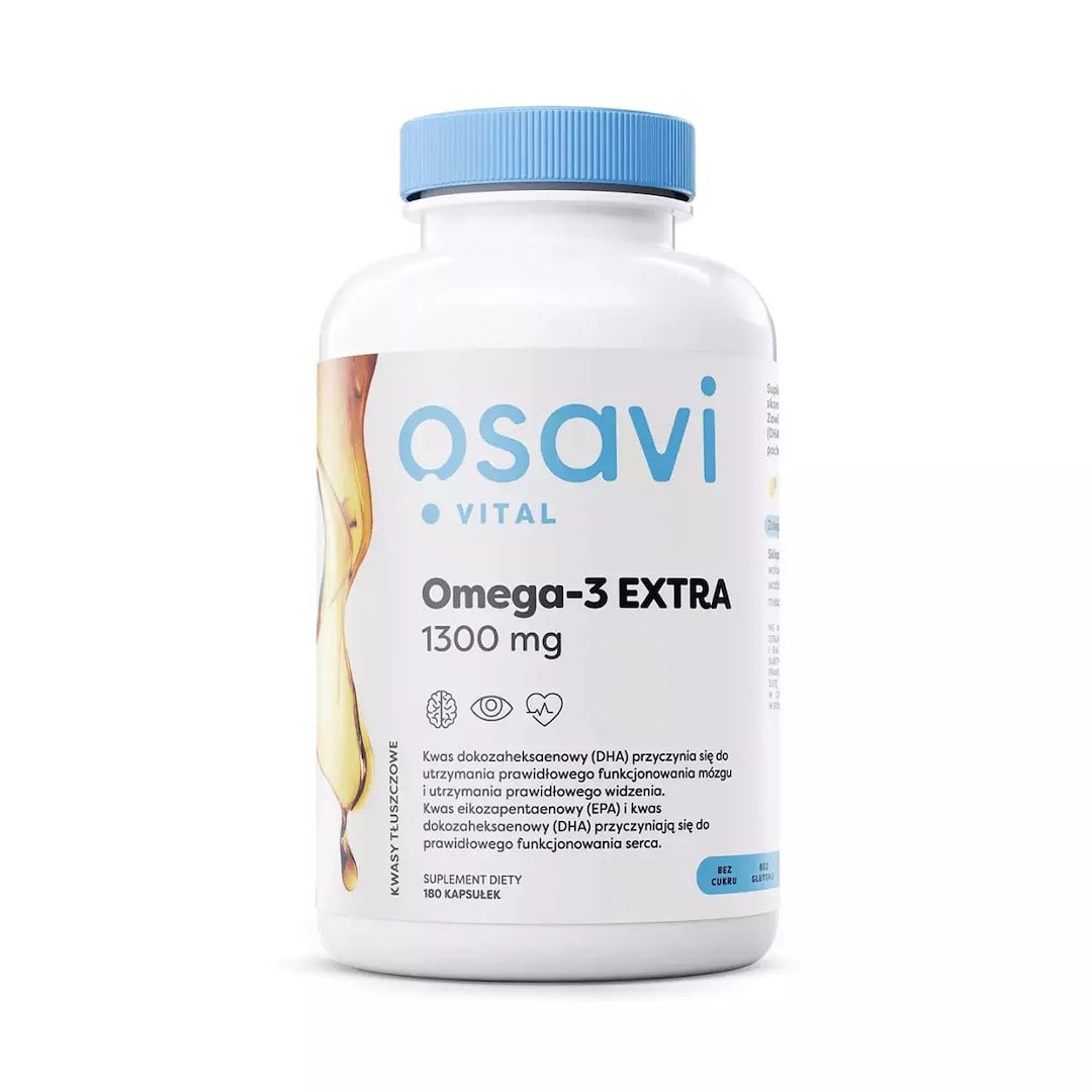 Osavi Omega-3 EXTRA Vital 1300 mg 180 mäkkých kapsúl s citrónovou príchuťou