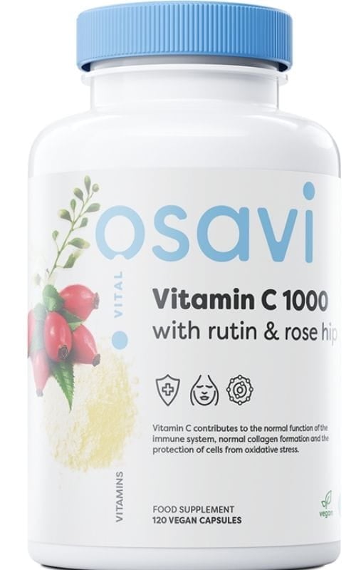 Osavi Vitamín C 1000 mg s rutínom a šípkami 120 vegánskych kapsúl