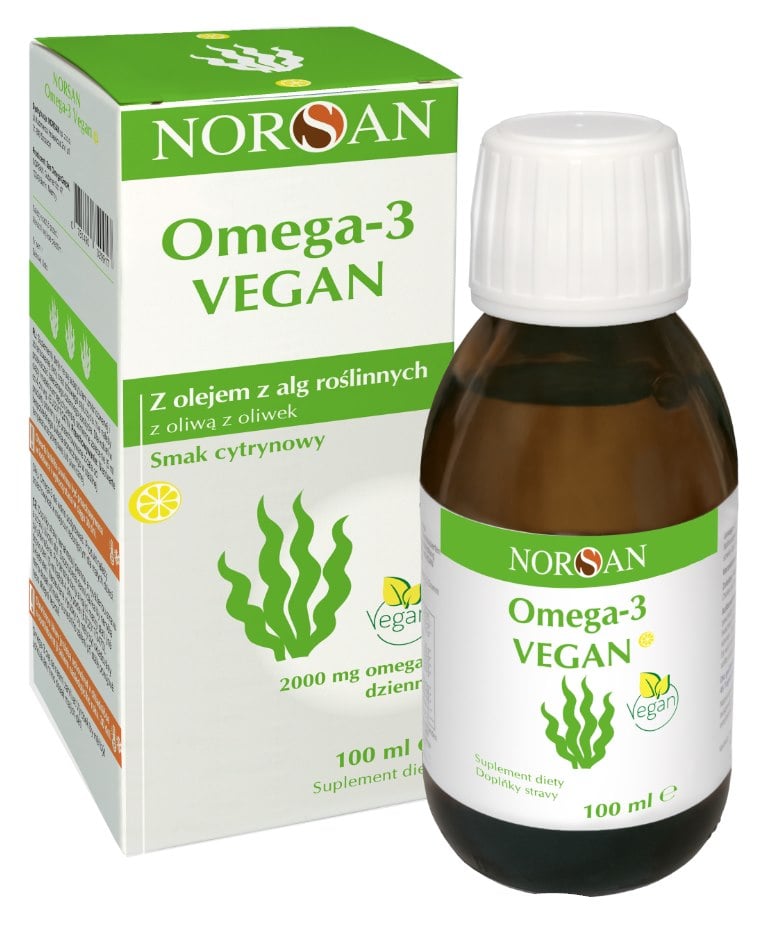 Norsan Omega-3 Vegan olej z rias 100 ml s citrónovou príchuťou