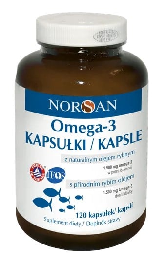Norsan Omega-3 rybí olej 120 kapslí