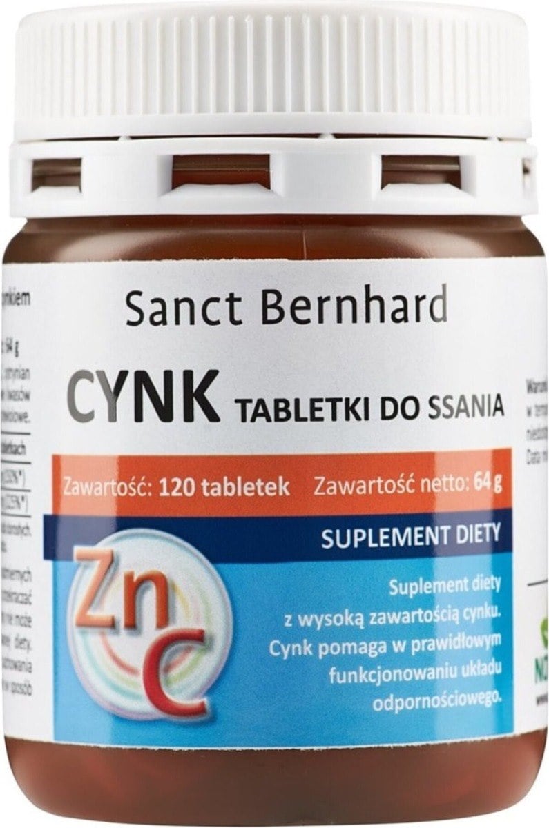 Sanct Bernhard Zinok + vitamín C 120 tabliet na cmúľanie