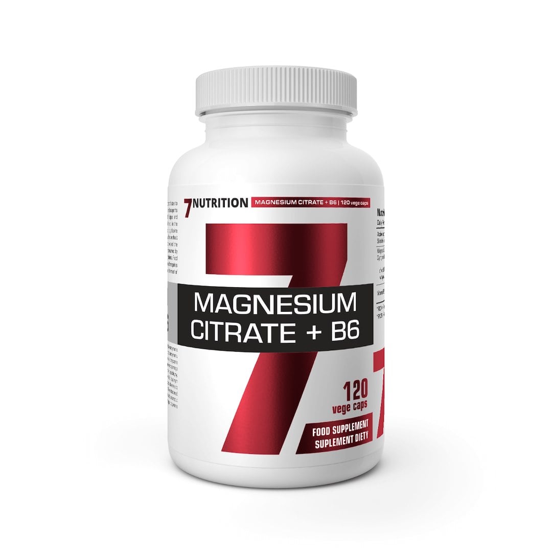 7Nutrition Magnesium Citrate citrát horčíka + B6 120 vegánskych kapsúl