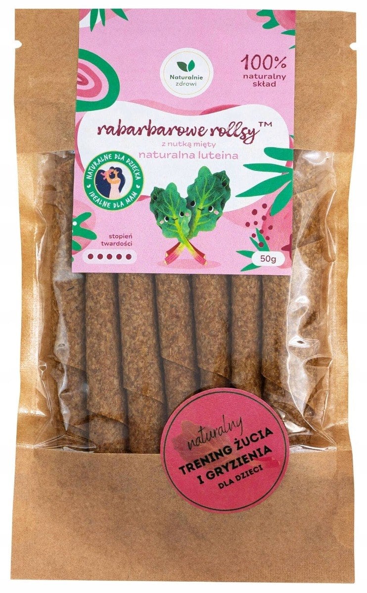 Naturalnie Zdrowi Rebarborové rolls s luteínom 50 g