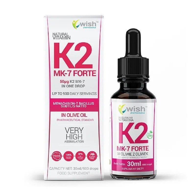 Wish Prírodný vitamín K2MK-7 Forte v kvapkách 30 ml