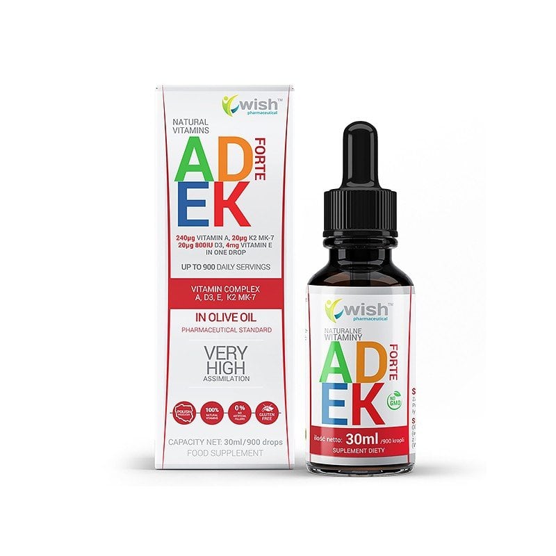 Wish Prírodný vitamín ADEK Forte v kvapkách 30 ml