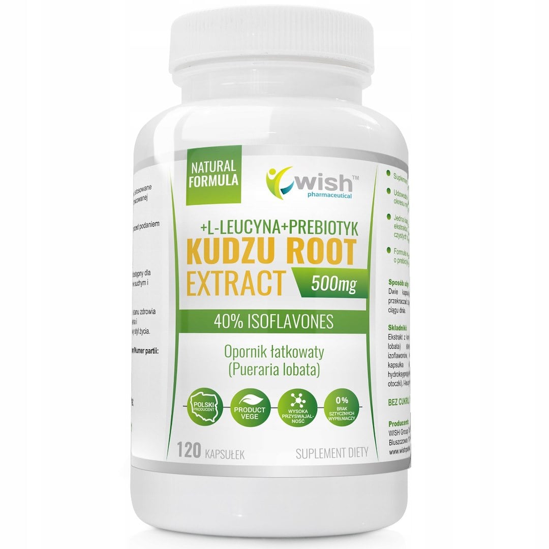 Wish Kudzu Root Extract 500 mg 40 % izoflavónov 120 kapsúl