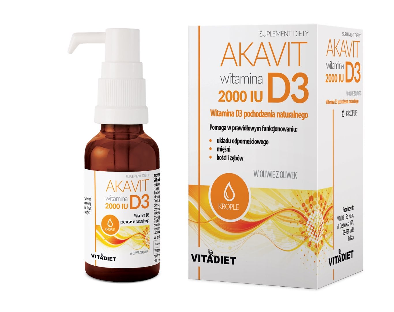 VITADIET AKAVIT Vitamín D3 2000 IU kapky 29,4 ml