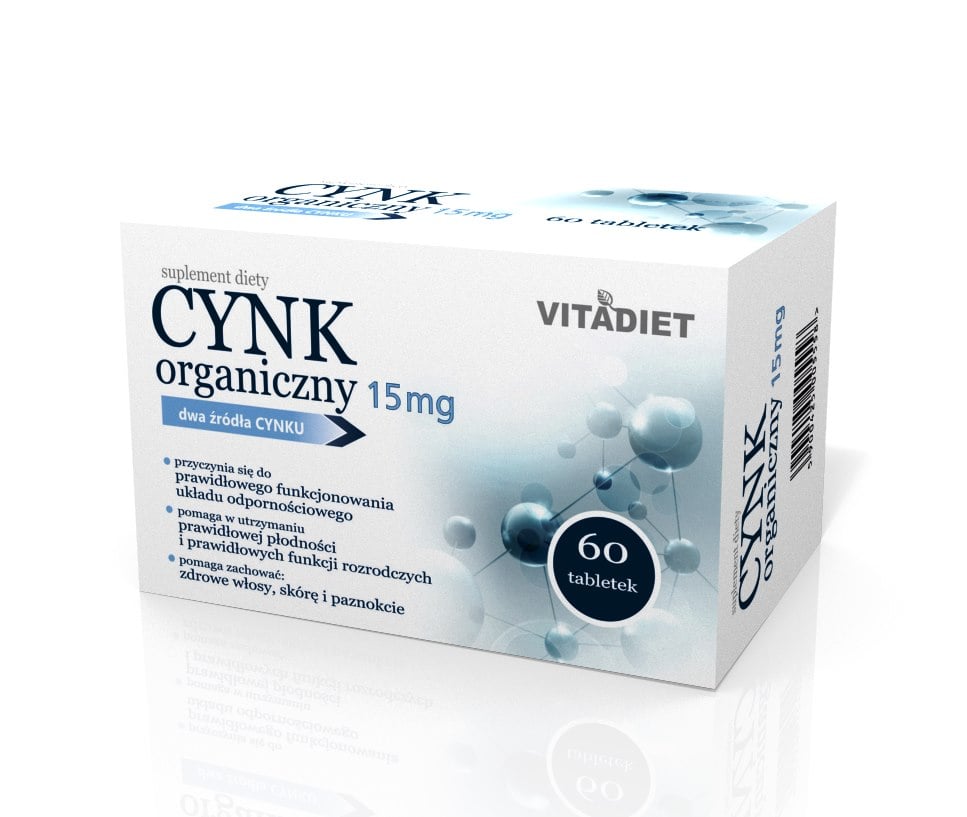 VITADIET Organický zinek 15 mg 60 tablet