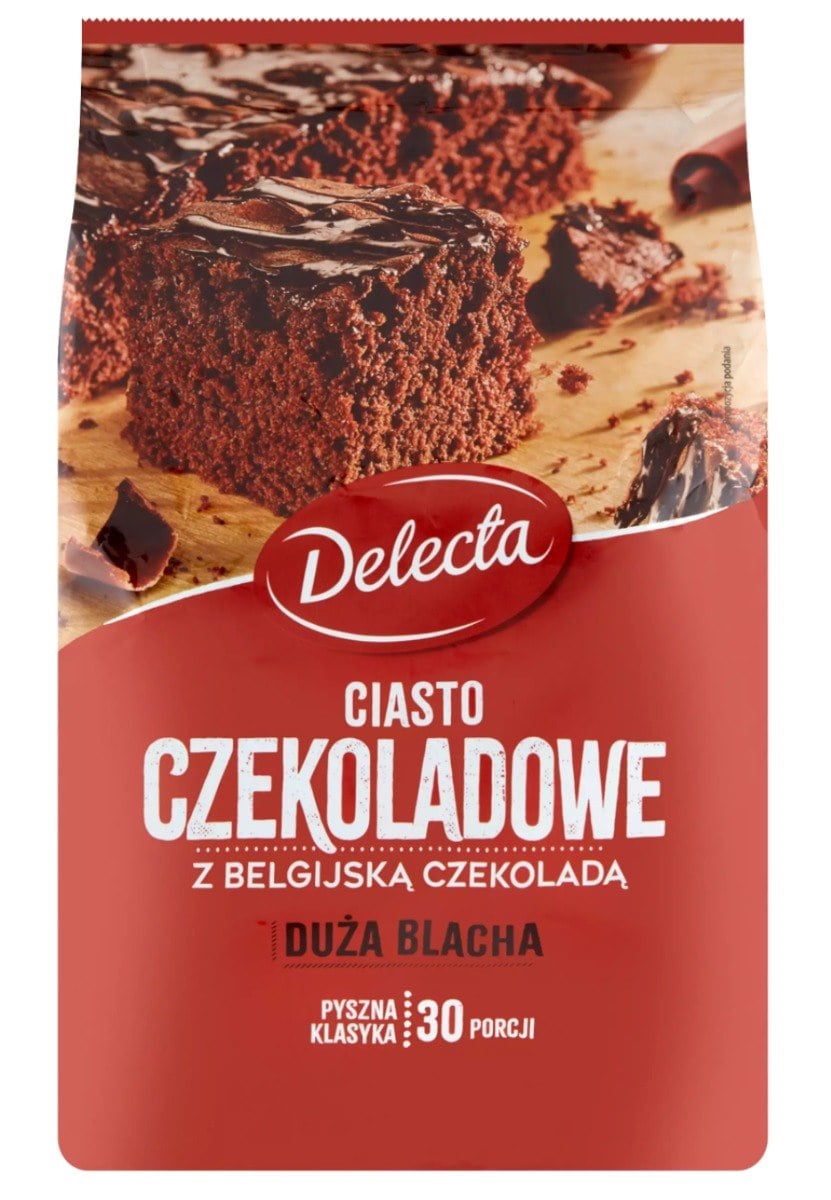 Delecta Směs na čokoládový koláč – velký plech 670 g