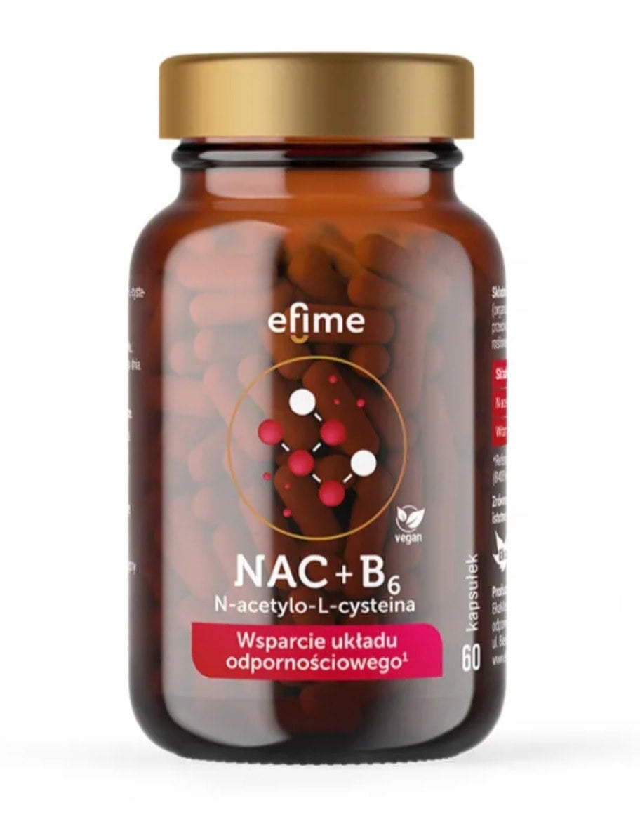 EkaMedica Efime NAC N-acetyl-L-cysteín a vitamín B6 60 kapsúl