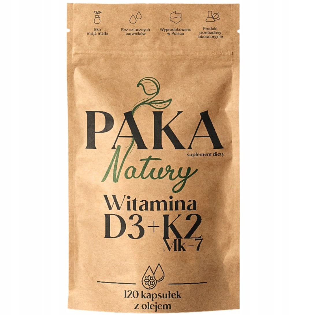 Paka Natury Vitamín D3 + K2mk7 120 kapslí s olejem