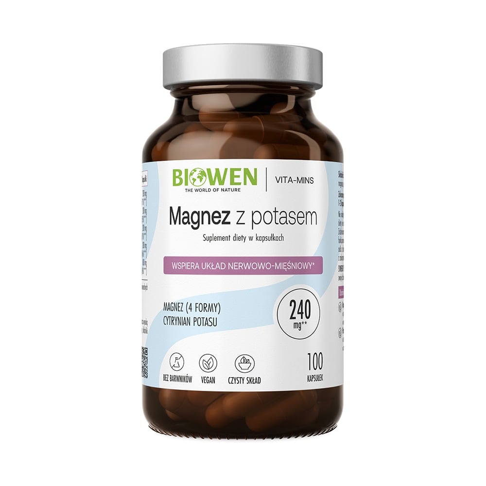 Biowen Hořčík s draslíkem 1000 mg 100 kapslí