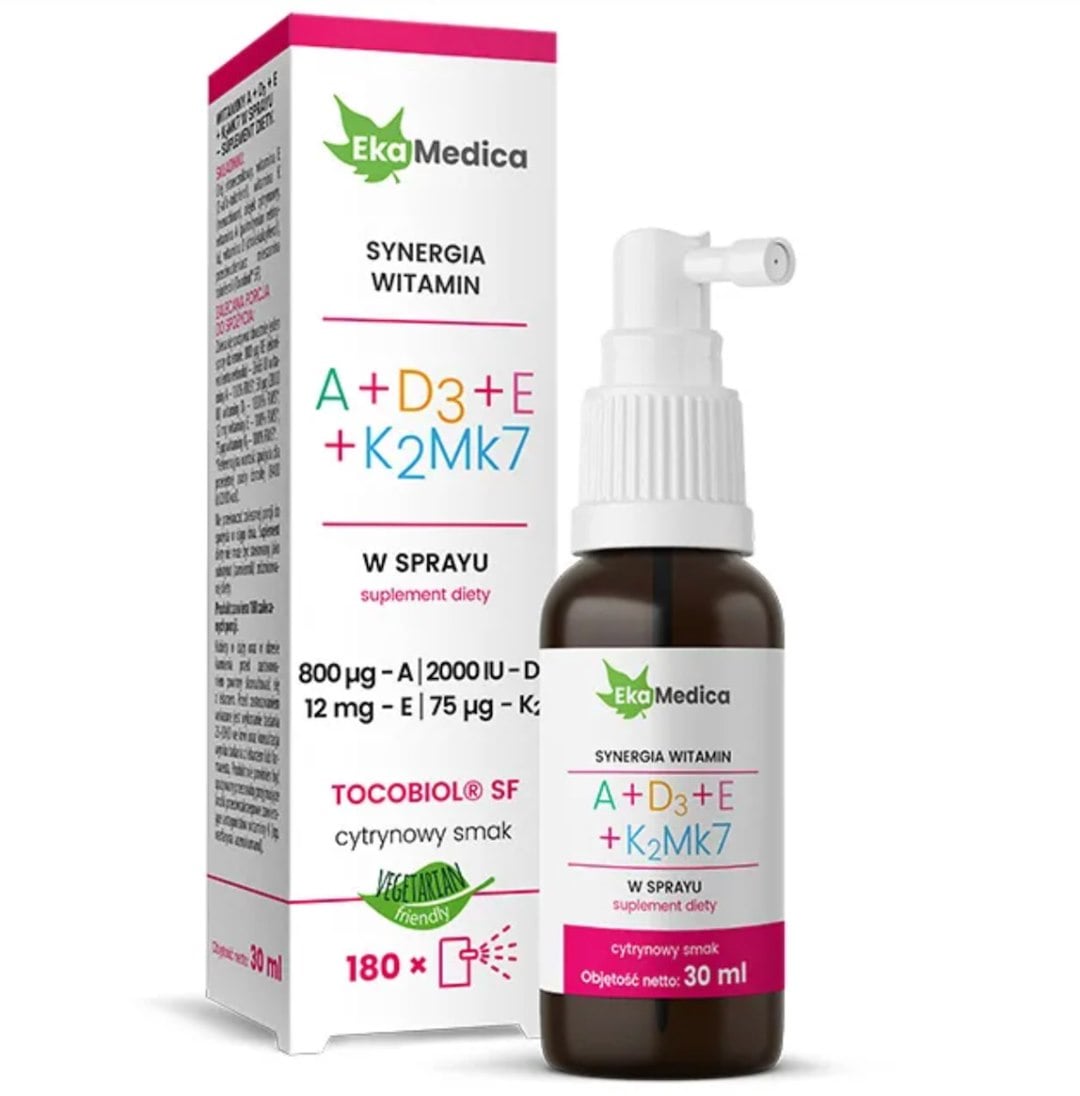 EkaMedica Vitamíny A+D3+E+K2Mk7 sprej 30 ml