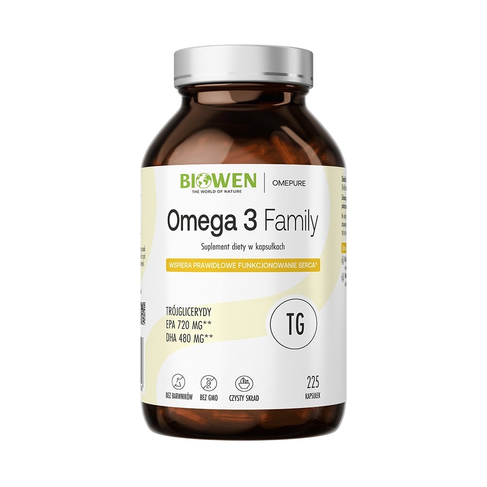 Biowen Omega 3 Family TG 720 mg EPA 480 mg DHA 225 kapsúl