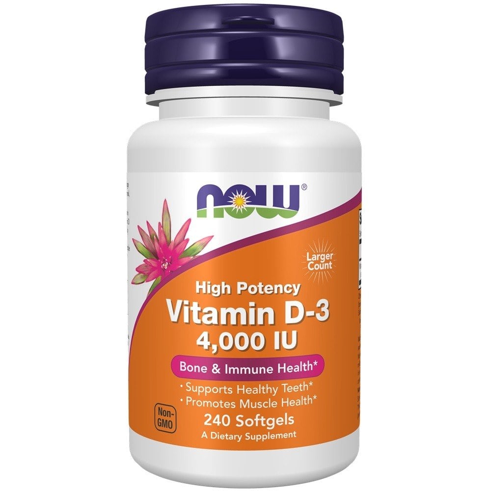 Now Foods Vitamín D3 4000 IU 240 kapslí