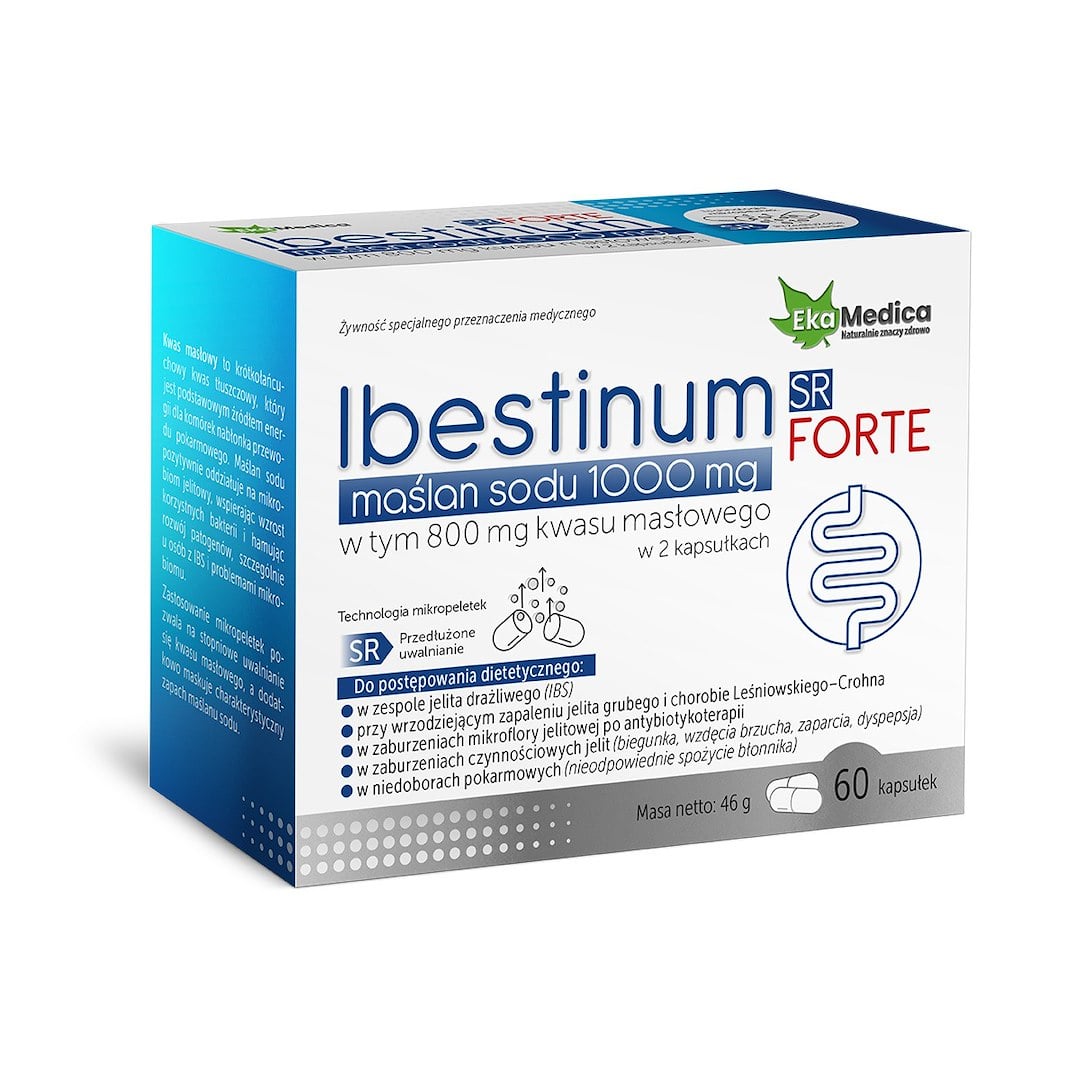 EkaMedica Butyrát sodný 1000 mg Ibestinum FORTE SR 60 kapsúl