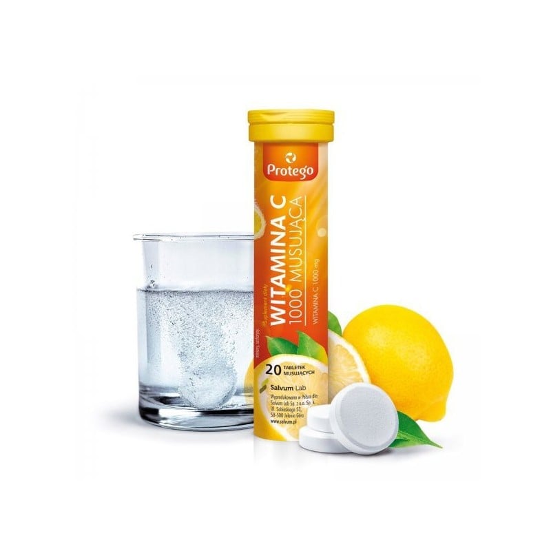 Protego Vitamín C 1000 šumivý 20 šumivých tabliet s citrónovou príchuťou