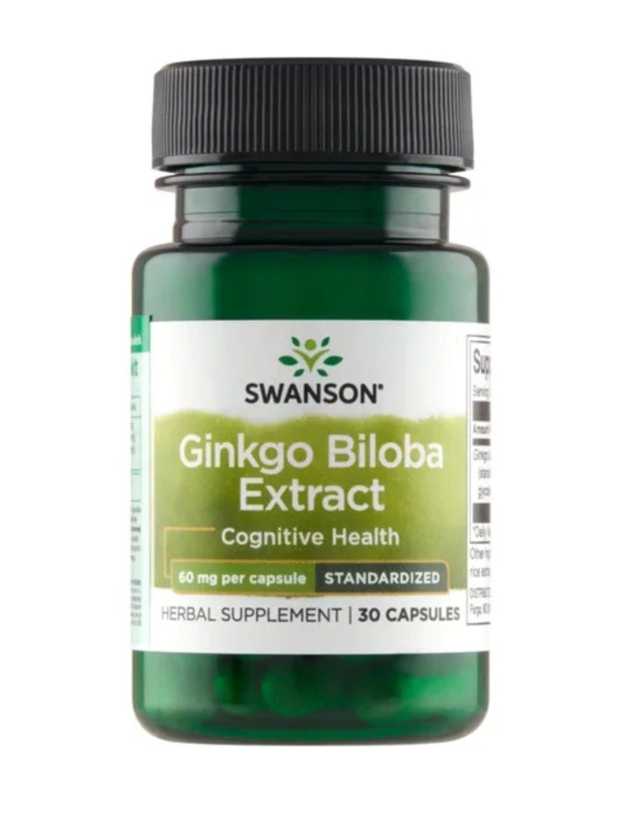 Swanson Ginkgo Biloba extrakt 60 mg 30 kapslí