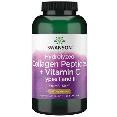 Swanson hydrolyzovaný kolagén I a III + C 250 tabliet