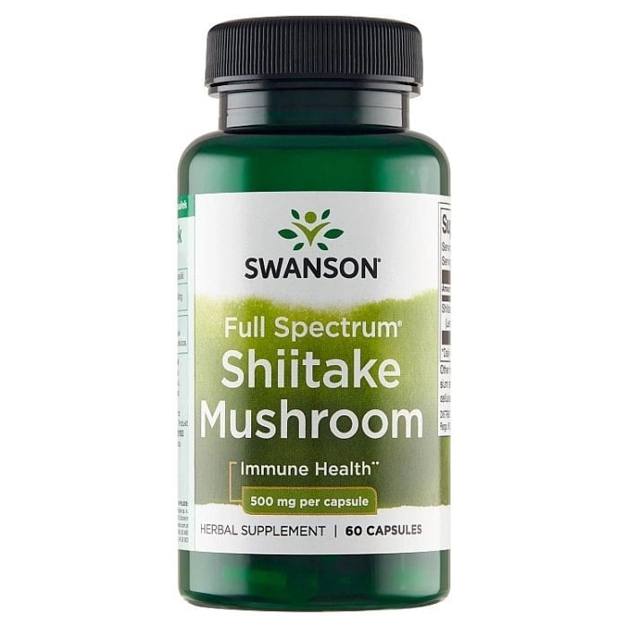 Swanson Shiitake houba 500 mg 60 kapslí