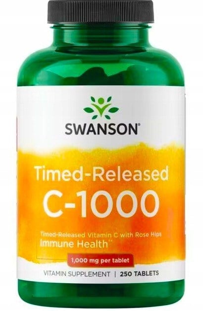 Swanson Vitamín C1000 so šípkami s predĺženým uvoľňovaním 250 tabliet