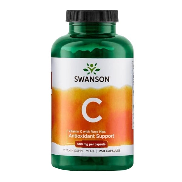 Swanson Vitamín C500 + šípek 250 kapslí