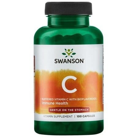 Swanson Vitamin C500 pufrovaný + bioflavonoidy 100 kapslí