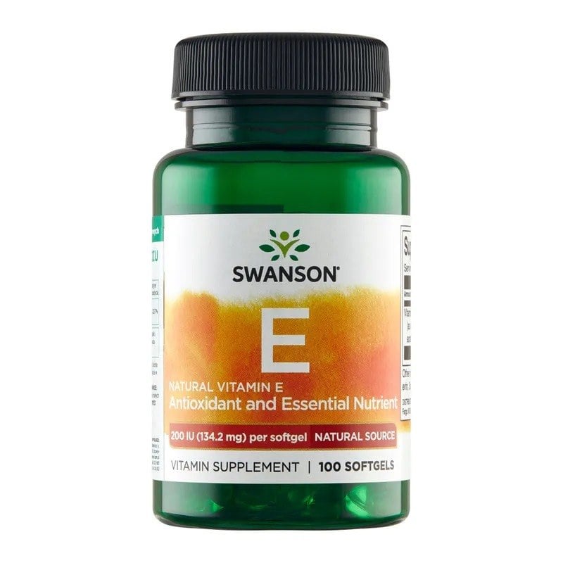 Swanson Vitamín E prírodný 200 IU 100 kapsúl