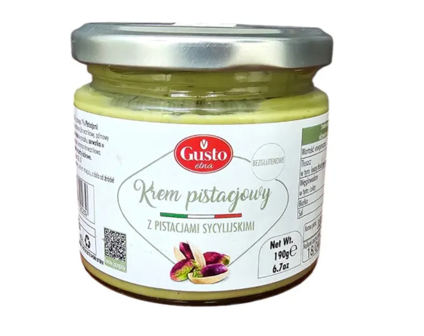 Gusto Etna Sicílsky pistáciový krém 35 % 190 g