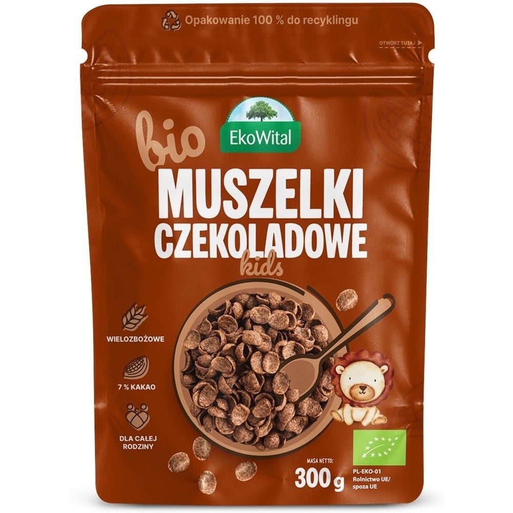 EKOWITAL Čokoládové mušličky BIO 300 g