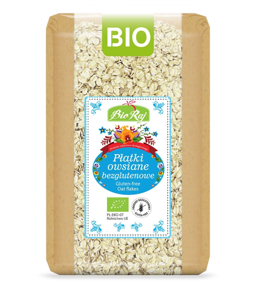Bio Raj Ovsené vločky bezlepkové BIO z Poľska 1 kg