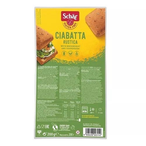 Schar Ciabatta Rustica vícezrnná 4 × 50 g (200 g)