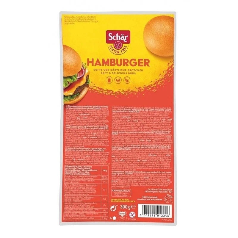 Schar Hamburgerové bulky Rolls 4 × 75 g (300 g)