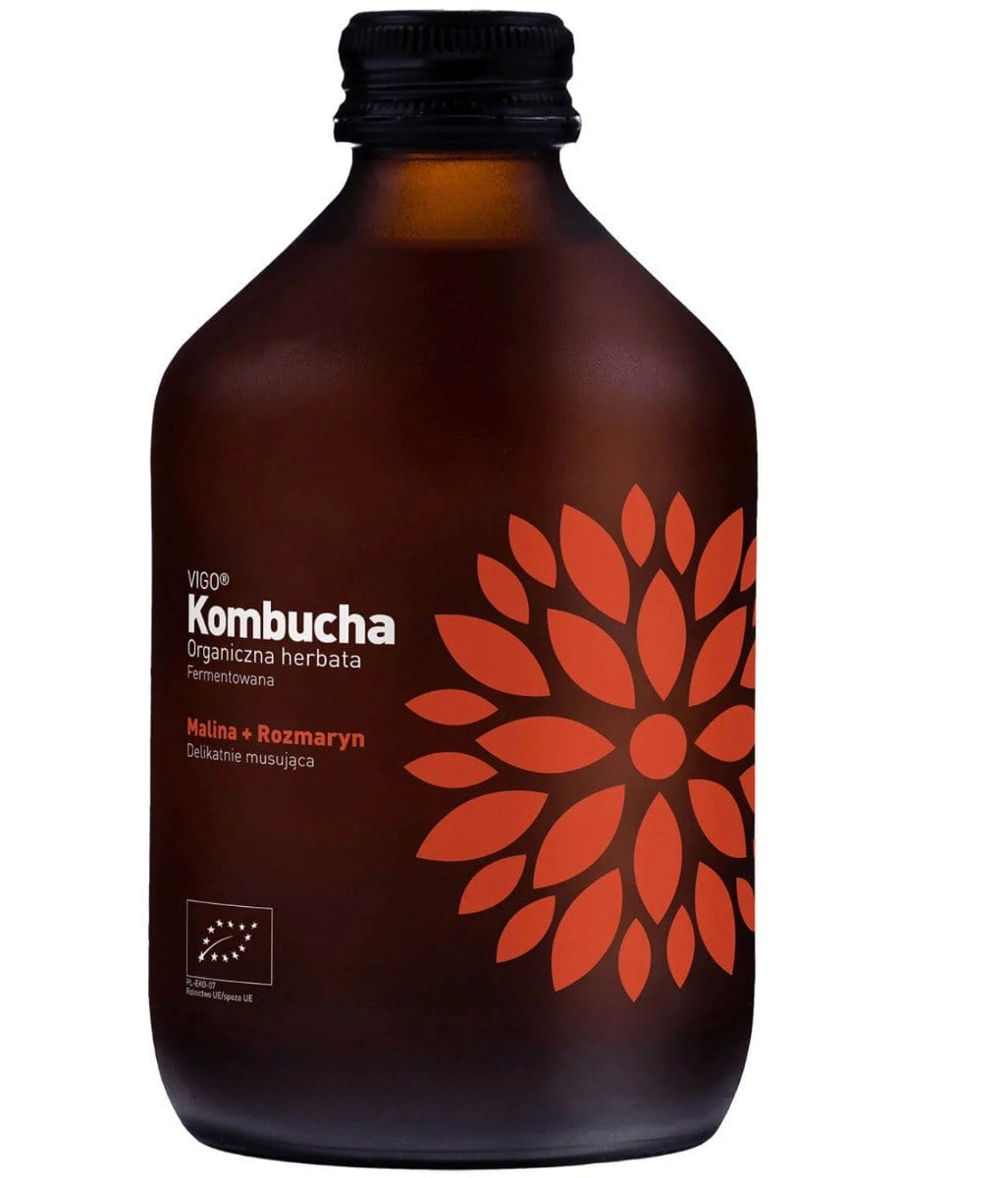VIGO Kombucha malina a rozmarýn 330 ml BIO