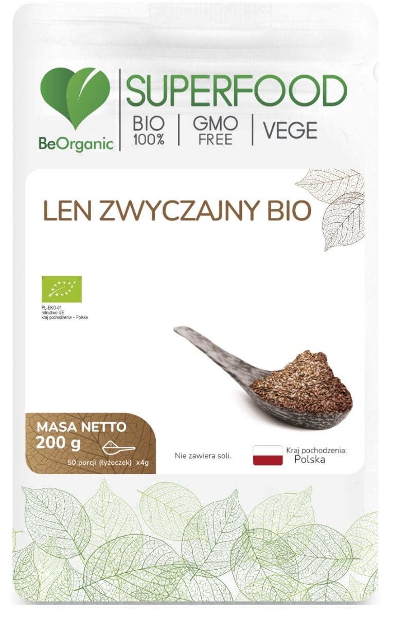 BeOrganic by Aliness Ľan siaty (ľanové semienko) BIO 200 g