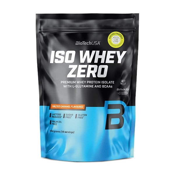 BioTech USA Iso Whey lactose reduced 454 g, slaný karamel