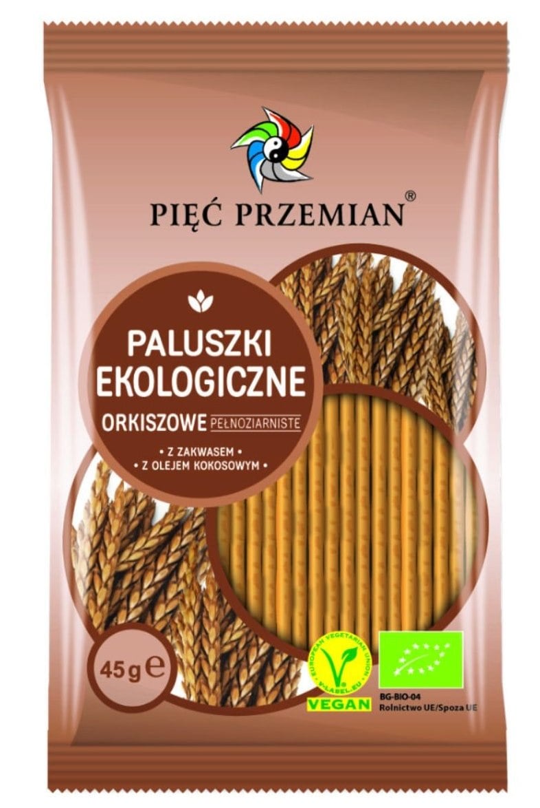 Pięć Przemian Celozrnné špaldové tyčinky BIO 45 g