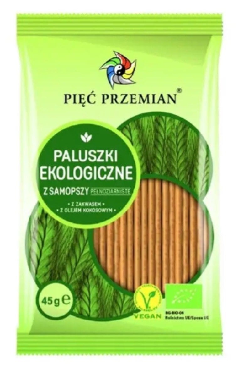 Pięć Przemian Celozrnné tyčinky z jednozrnky BIO 45 g