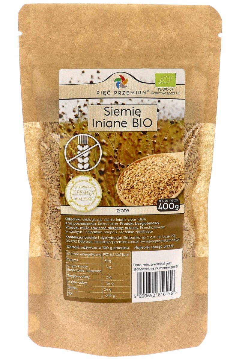 Pięć Przemian Zlaté ľanové semienko BIO 400 g
