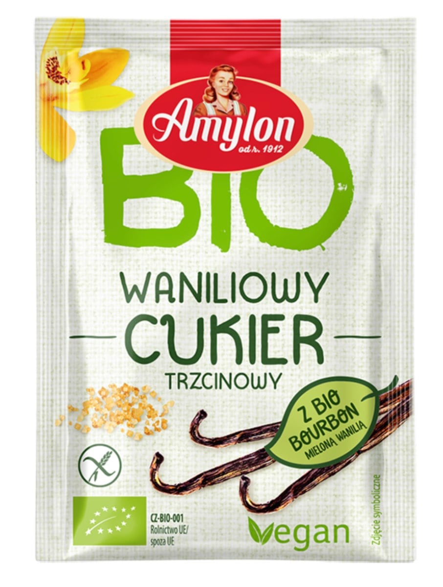 Amylon Cukr s vanilkou Bourbon bez lepku BIO 8 g