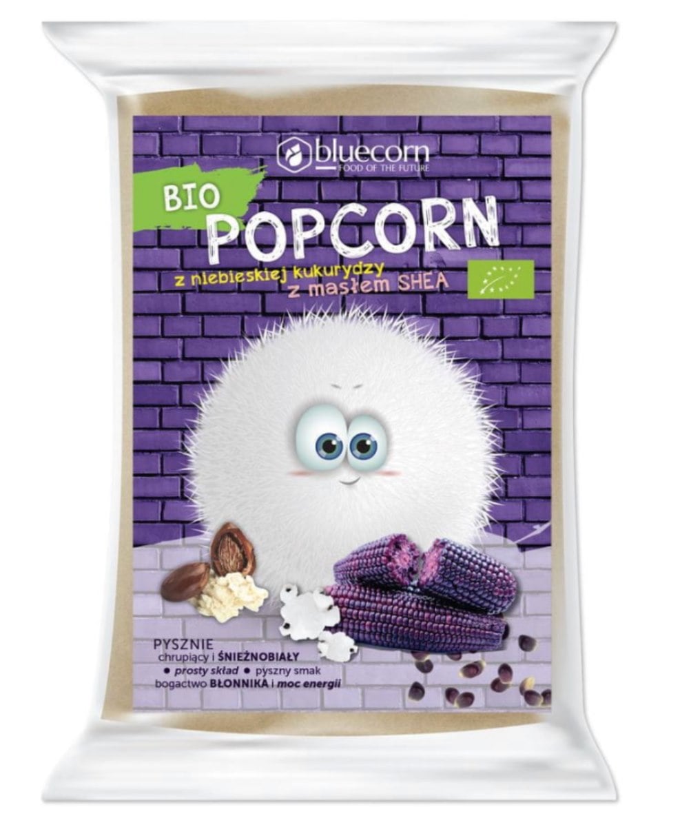 Bluecorn Popcorn z modrej kukurice shea a soľ do mikrovlnky BIO 100 g