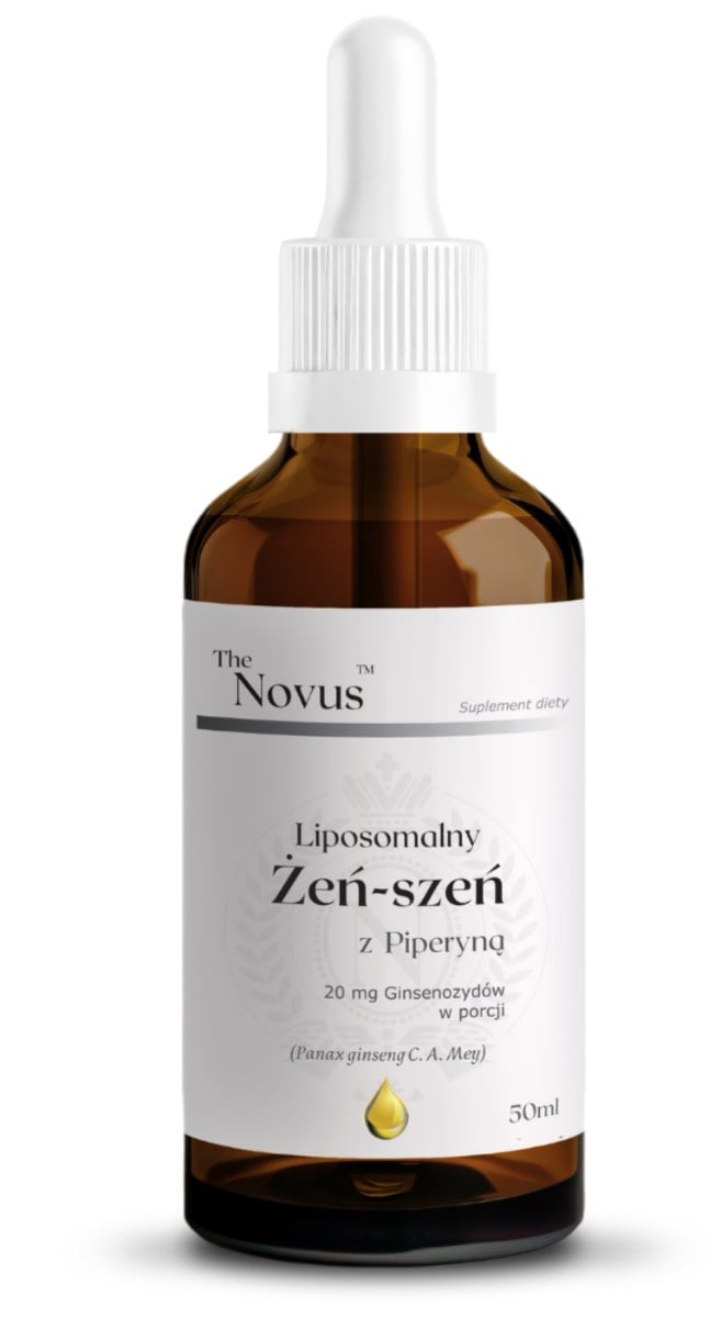The Novus Lipozomálny ženšen s piperínom kvapky 50 ml