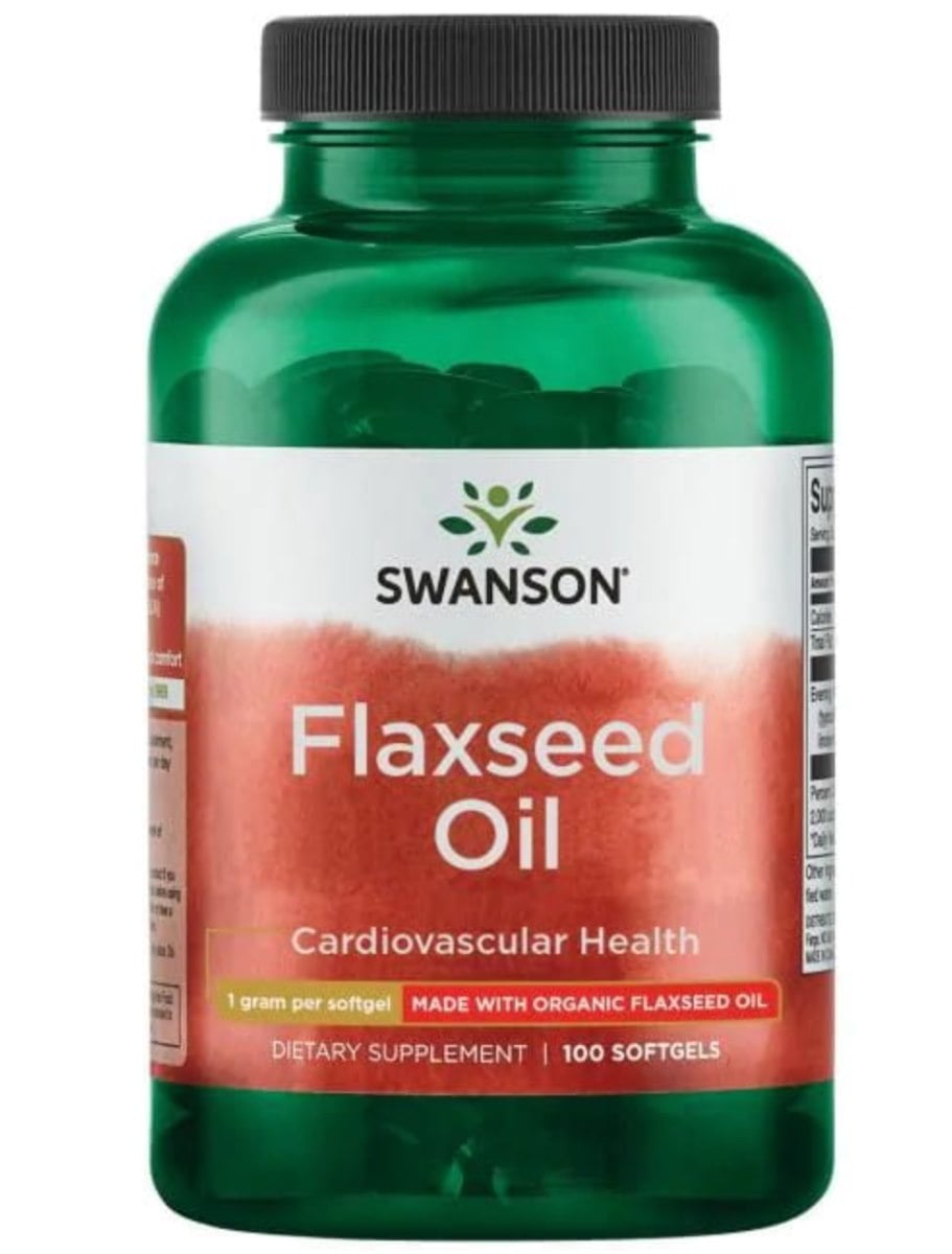 Swanson Flaxseed Oil 1000 mg 100 gélových kapsúl