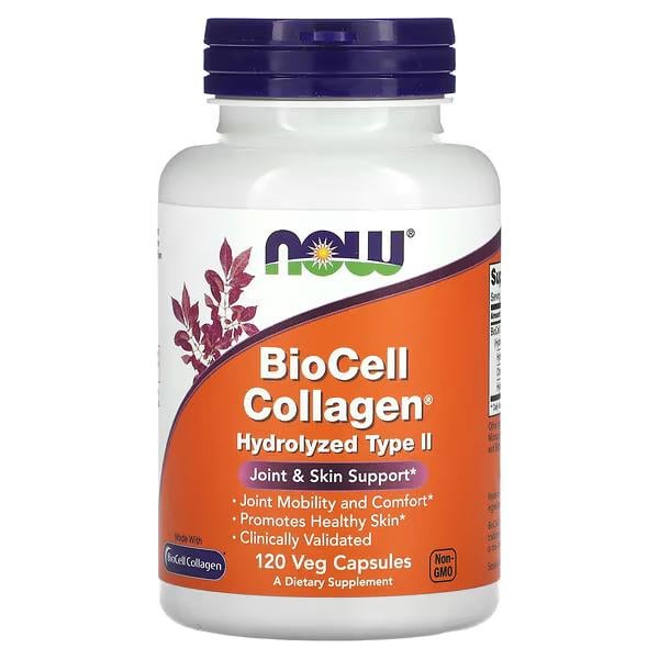 NOW Foods BioCell Collagen Hydrolyzed Type II 120 kapslí