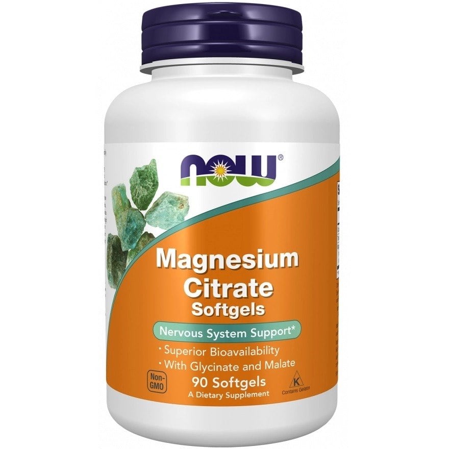 NOW Foods Magnesium Citrate Softgels 90 gélových kapsúl
