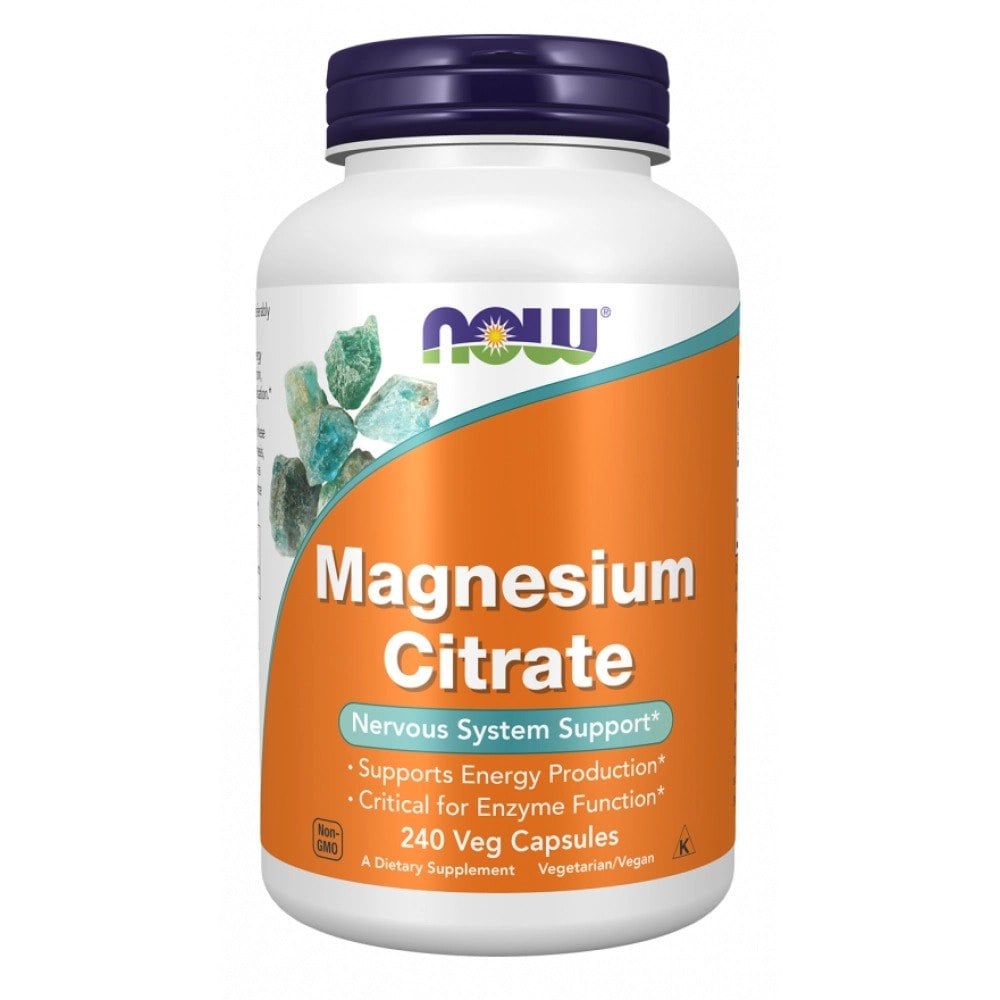 NOW Foods Magnesium Citrate 400 mg 240 vegánskych kapsúl