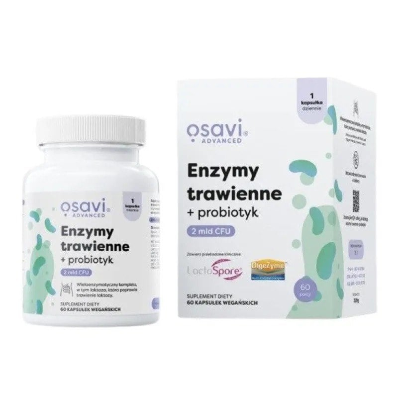 Osavi Tráviace enzýmy + probiotikum 60 vegánskych kapsúl