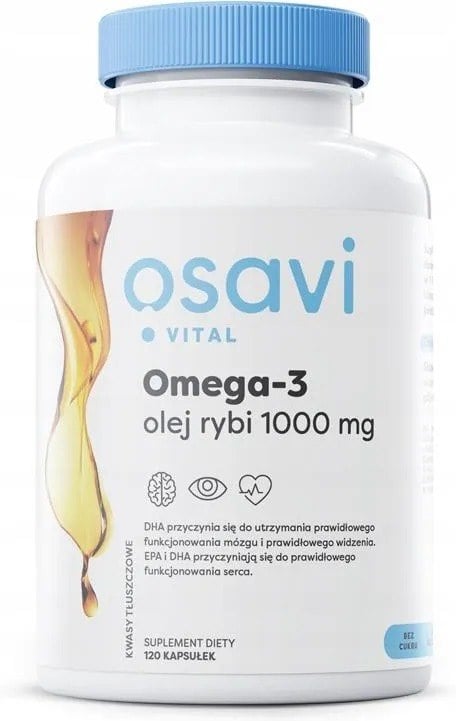 Osavi Omega-3 rybí olej Molecularly Distilled 1000 mg 120 gélových kapsúl