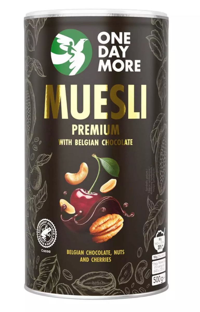 ONEDAYMORE Müsli Premium Belgická čokoláda 500 g
