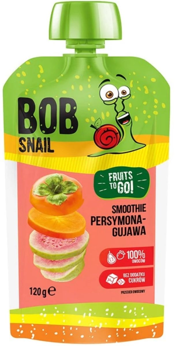 BOB SNAIL Smoothie kaki a guava bez přidaného cukru 120 g